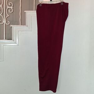 Bob Mackie Women's Burgundy Straight Leg Pants